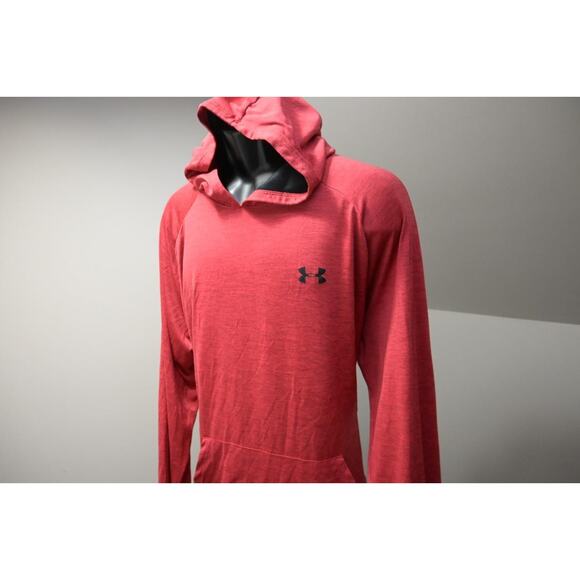Under Armour Hoodie Red Thin Pull Over Athletic Sweatshirt Mens Sz 2XL XXL - Picture 3 of 10